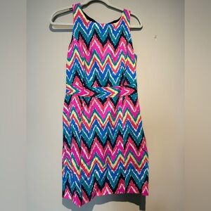 Lilly Pulitzer Chevron Open Back Dress 6